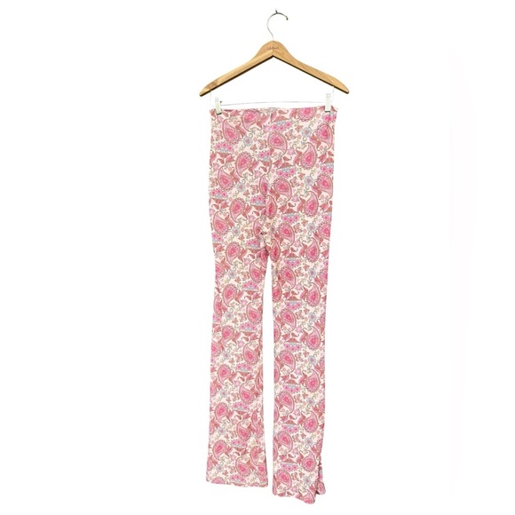 Tiger Most Womens High Rise Pink Paisley Butterfly Flare Pants Medium Fairycore - Picture 4 of 8